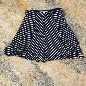 MAX STUDIO Navy and White Skater Skirt, S